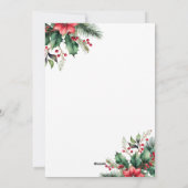 Cartes Pour Fêtes Annuelles Joyeux Noël Moderne Floral Business (Dos)