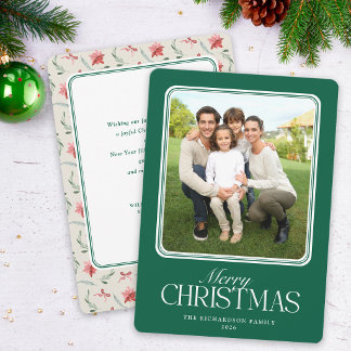 Cartes Pour Fêtes Annuelles Joyeux Noël Moderne Minimaliste Photo Noël