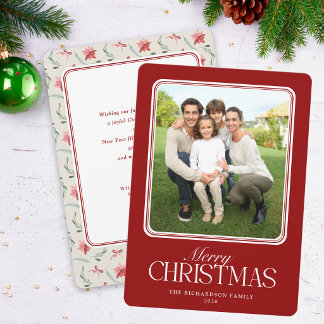Cartes Pour Fêtes Annuelles Joyeux Noël Moderne Minimaliste Photo Noël