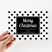 Cartes Pour Fêtes Annuelles Joyeux Noël moderne noir et blanc