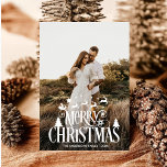 Cartes Pour Fêtes Annuelles Joyeux Noël moderne Nom de la famille Tartan<br><div class="desc">Joyeux Noël moderne Famille Nom photo RED TARTAN</div>