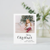 Cartes Pour Fêtes Annuelles Joyeux Noël moderne photo simple (Debout devant)