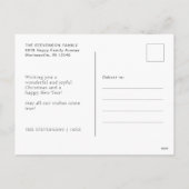 Cartes Pour Fêtes Annuelles Joyeux Noël moderne photo simple (Dos)