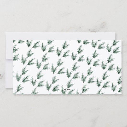 Cartes Pour Fêtes Annuelles Joyeux Noël moderne Pineneedle 3 Photo Collage (Dos)