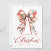 Cartes Pour Fêtes Annuelles Joyeux Noël moderne rouge vert (Devant)