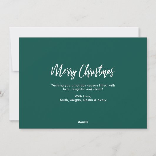 Cartes Pour Fêtes Annuelles Joyeux Noël Moderne Script (Dos)