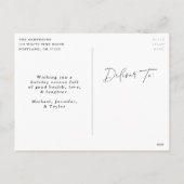 Cartes Pour Fêtes Annuelles Joyeux Noël moderne Script Flurries à neige Photo (Dos)