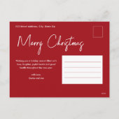 Cartes Pour Fêtes Annuelles Joyeux Noël moderne Script Photo simple (Dos)