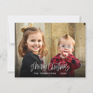 Cartes Pour Fêtes Annuelles Joyeux Noël moderne Signature de la photo