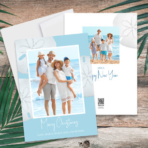Cartes Pour Fêtes Annuelles Joyeux Noël Moderne Simple Bleu Dollar