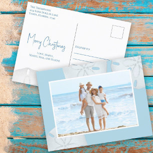 Cartes Pour Fêtes Annuelles Joyeux Noël Moderne Simple Bleu Dollar