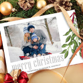 Cartes Pour Fêtes Annuelles Joyeux Noël Moderne Simple Mistletoe One Photo