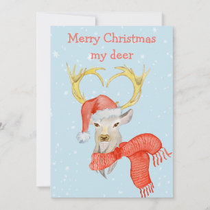 Cartes Pour Fêtes Annuelles Joyeux Noël Mon Deer Mignonne Vacances