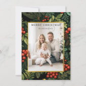 Cartes Pour Fêtes Annuelles Joyeux Noël! Motif de Noël, photo simple (Devant)