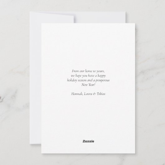 Cartes Pour Fêtes Annuelles Joyeux Noël! Motif de Noël, photo simple (Dos)