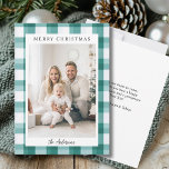 Cartes Pour Fêtes Annuelles Joyeux Noël! Motif, photo<br><div class="desc">Spécifique client "Joyeux Noël" plaid-motif,  carte de vacances photo. Moderne et simple pour les amoureux du papier et du numérique en version imprimée et téléchargeable.</div>
