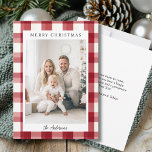 Cartes Pour Fêtes Annuelles Joyeux Noël! Motif Plai, photo<br><div class="desc">Spécifique client "Joyeux Noël" plaid-motif,  carte de vacances photo. Moderne et simple pour les amoureux du papier et du numérique en version imprimée et téléchargeable.</div>