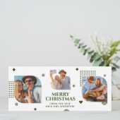 Cartes Pour Fêtes Annuelles Joyeux Noël Mr & Mrs 3 Photo Collage Moderne (Debout devant)