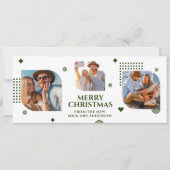 Cartes Pour Fêtes Annuelles Joyeux Noël Mr & Mrs 3 Photo Collage Moderne (Devant)