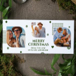 Cartes Pour Fêtes Annuelles Joyeux Noël Mr & Mrs 3 Photo Collage Moderne<br><div class="desc">Joyeux Noël Mr & Mrs. 3 Photo Collage Les Cartes de Noël Modernes et tendance présentent un collage photo de trois de vos photos préférées avec le texte "Joyeux Noël de la nouvelle Mr & Mrs" dans élégant script vert. Personnalisez en modifiant le texte dans les zones de texte fournies....</div>