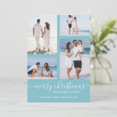 Cartes Pour Fêtes Annuelles Joyeux Noël Multi Photo (Debout devant)