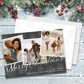 Cartes Pour Fêtes Annuelles Joyeux Noël Multi Photo Calligraphie Script