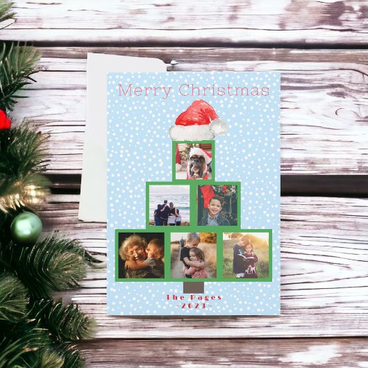 Cartes Pour Fêtes Annuelles Joyeux Noël Multiphoto Année d'examen Jour férié