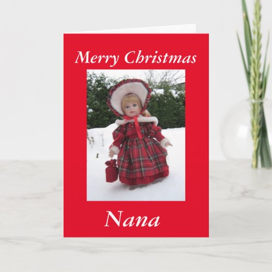 Cartes Pour Fêtes Annuelles Joyeux Noël, nana (Devant)