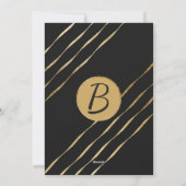 Cartes Pour Fêtes Annuelles Joyeux Noël Naughty ou Nice Gold Photo (Dos)