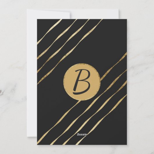 Cartes Pour Fêtes Annuelles Joyeux Noël Naughty ou Nice Gold Photo (Dos)