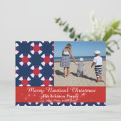 Cartes Pour Fêtes Annuelles Joyeux Noël nautique (Debout devant)