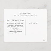 Cartes Pour Fêtes Annuelles Joyeux Noël Neige Tomber une photo personnalisée I (Dos)