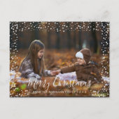 Cartes Pour Fêtes Annuelles Joyeux Noël Neige Tomber une photo personnalisée I (Devant)