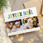 Cartes Pour Fêtes Annuelles "Joyeux Noel" Noël gras et coloré<br><div class="desc">Diffusez la joie des fêtes avec ces cartes de Noël lumineuses et colorées.</div>