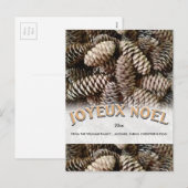 Cartes Pour Fêtes Annuelles Joyeux Noel Noël Pine Cône de Noël Custom (Devant / Derrière)