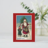 Cartes Pour Fêtes Annuelles "Joyeux Noel" Noël Vintage (Debout devant)