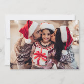 Cartes Pour Fêtes Annuelles Joyeux Noël noir et blanc Calligraphie (Dos)