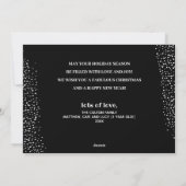 Cartes Pour Fêtes Annuelles Joyeux Noël noir et blanc photo multiple (Dos)