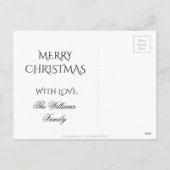 Cartes Pour Fêtes Annuelles Joyeux Noël noir pourpre Kaleidoscope design (Dos)