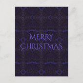 Cartes Pour Fêtes Annuelles Joyeux Noël noir pourpre Kaleidoscope design (Devant)