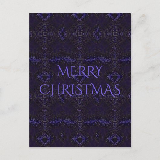Cartes Pour Fêtes Annuelles Joyeux Noël noir pourpre Kaleidoscope design (Devant)