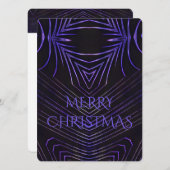 Cartes Pour Fêtes Annuelles Joyeux Noël noir pourpre Kaleidoscope design (Devant / Derrière)