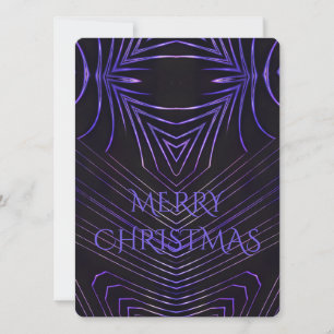 Cartes Pour Fêtes Annuelles Joyeux Noël noir pourpre Kaleidoscope design