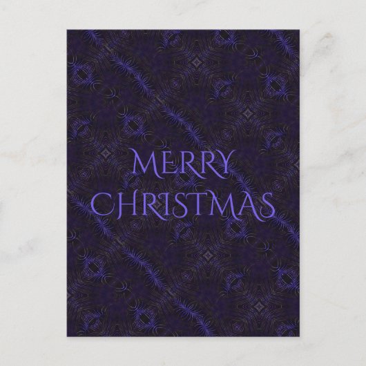 Cartes Pour Fêtes Annuelles Joyeux Noël noir pourpre Kaleidoscope design (Devant)