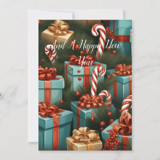 Cartes Pour Fêtes Annuelles Joyeux Noël (nom) (Dos)