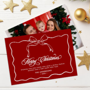 Cartes Pour Fêtes Annuelles Joyeux Noël Nom de famille et photo