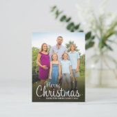 Cartes Pour Fêtes Annuelles Joyeux Noël Nom personnalisé et photo (Debout devant)