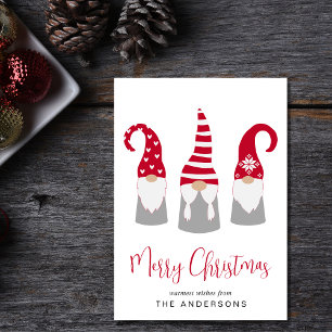 Cartes Pour Fêtes Annuelles Joyeux Noël Nordique Gnomes