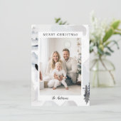 Cartes Pour Fêtes Annuelles Joyeux Noël! Nordique, photo simple (Debout devant)