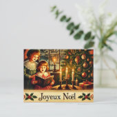 Cartes Pour Fêtes Annuelles Joyeux Noël -nostalgique (Debout devant)